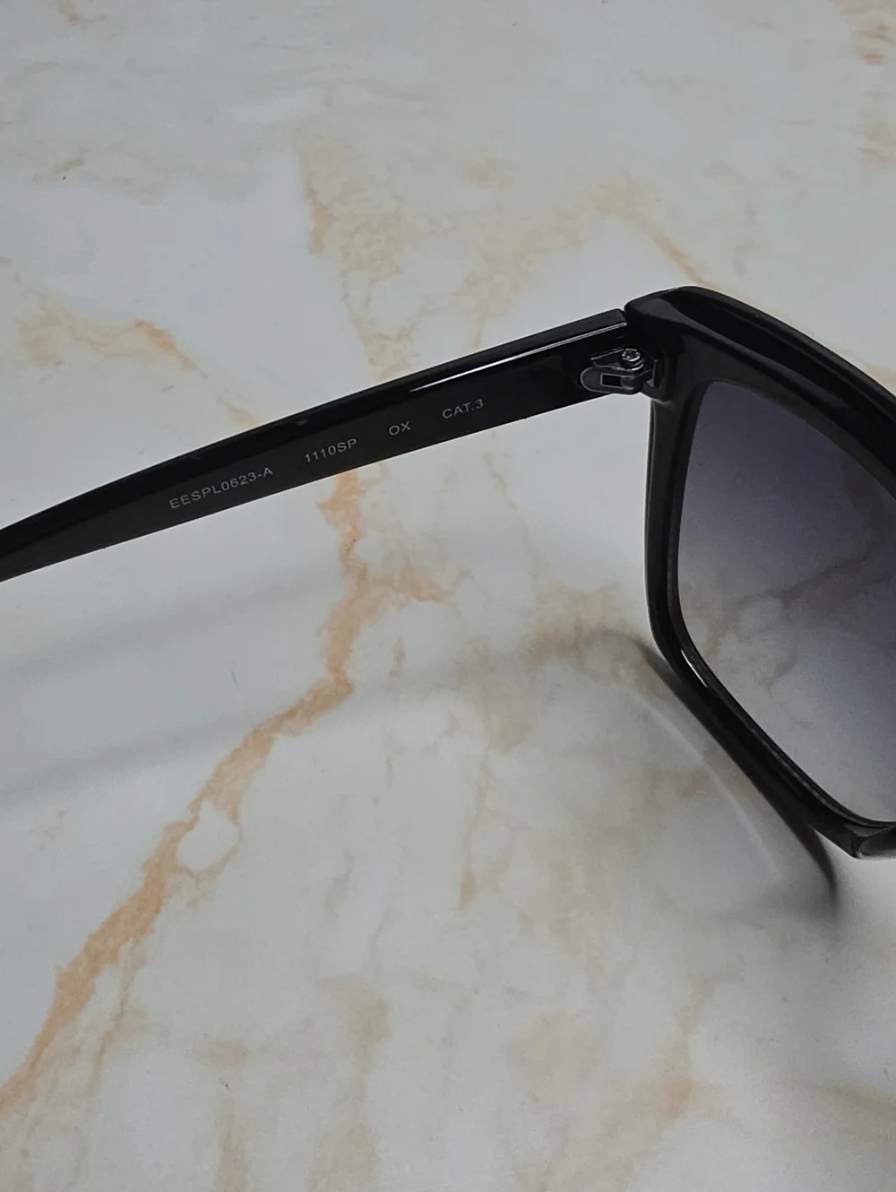 Southpole Black Rhinestone Square Sunglasses